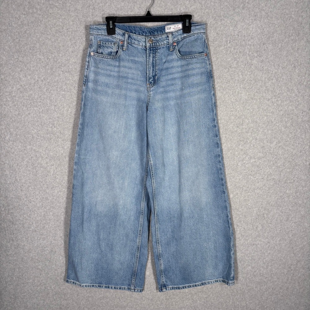 Gap Baggy Extra Wide Leg Jeans 29 8R Ultrasoft Light Denim Slouchy Grunge Skater
